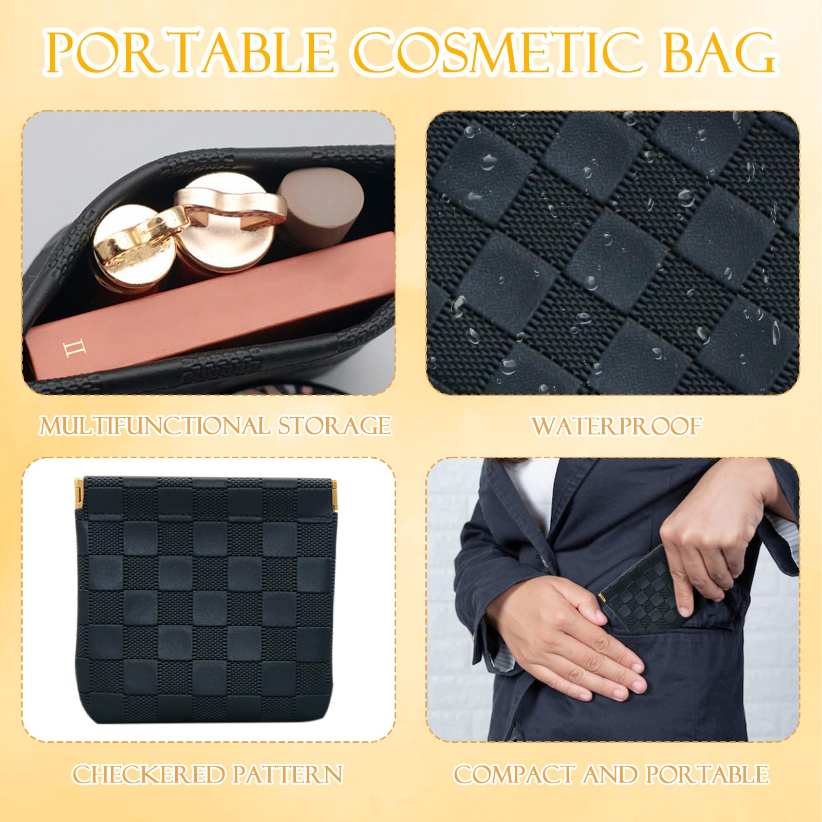 Estuche de maquillaje PENGJINYU rosa, práctico para salidas y viajes