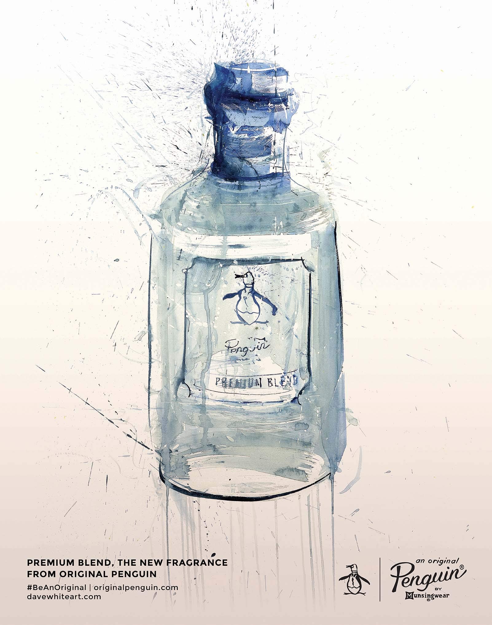 Fondo musk y ámbar en Penguin Premium Blend, aroma cálido.