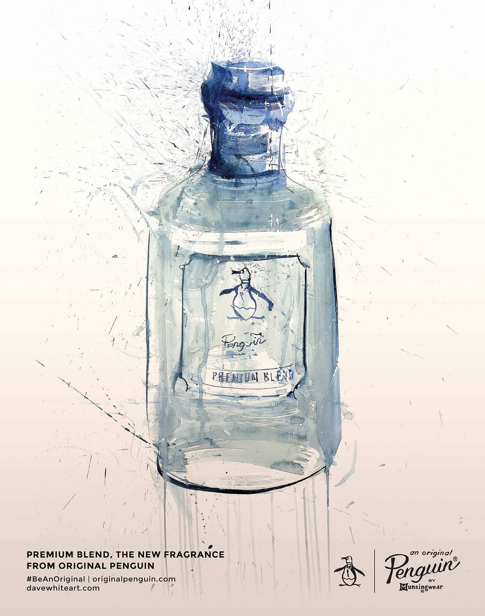 Fondo musk y ámbar en Penguin Premium Blend, aroma cálido.