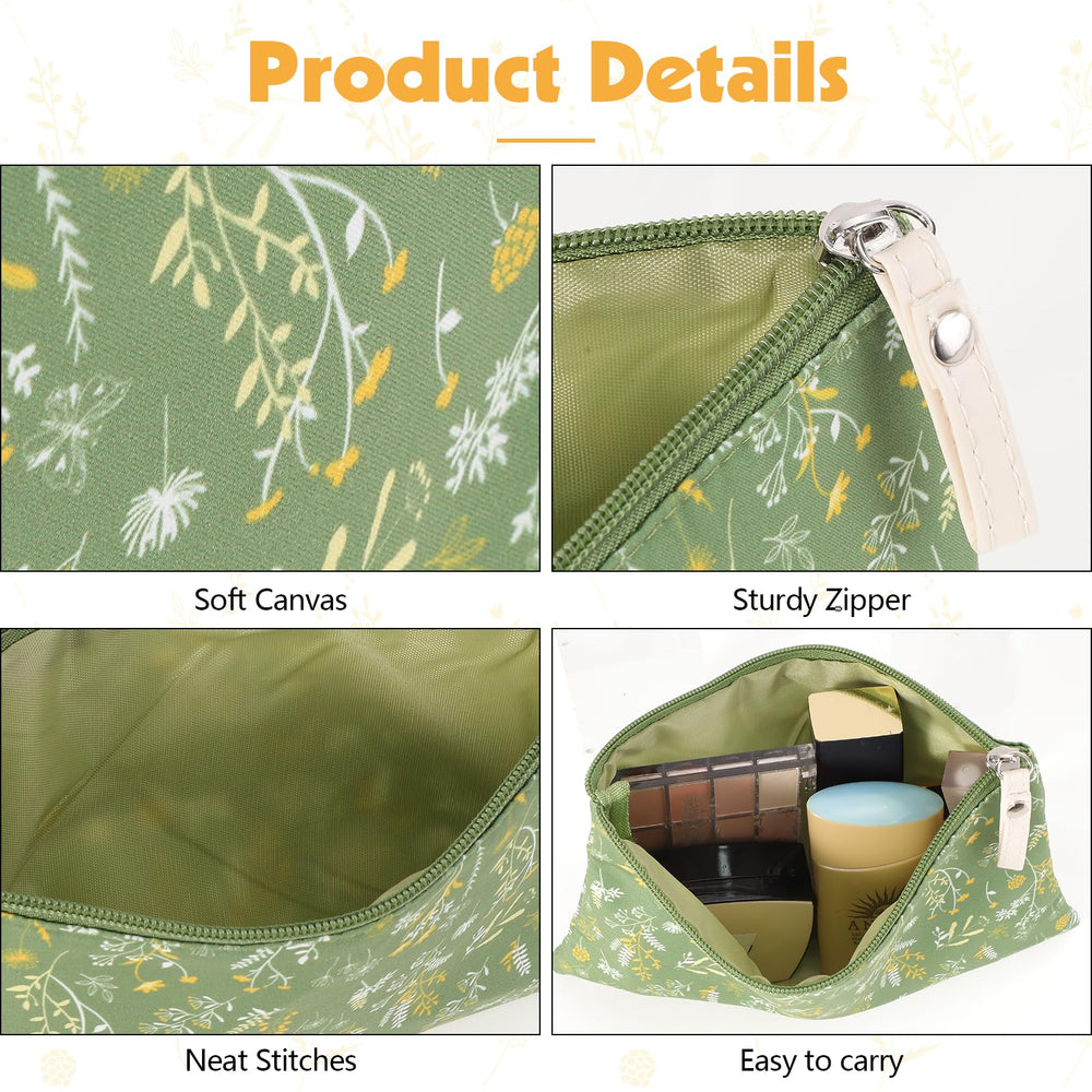 Bolsa maquillaje con cremallera de Pengxiaomei, cierre seguro y duradero.