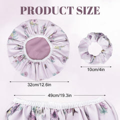 Pengxiaomei gorra de ducha dos caras purpura, estilo versátil para diferentes ocasiones.