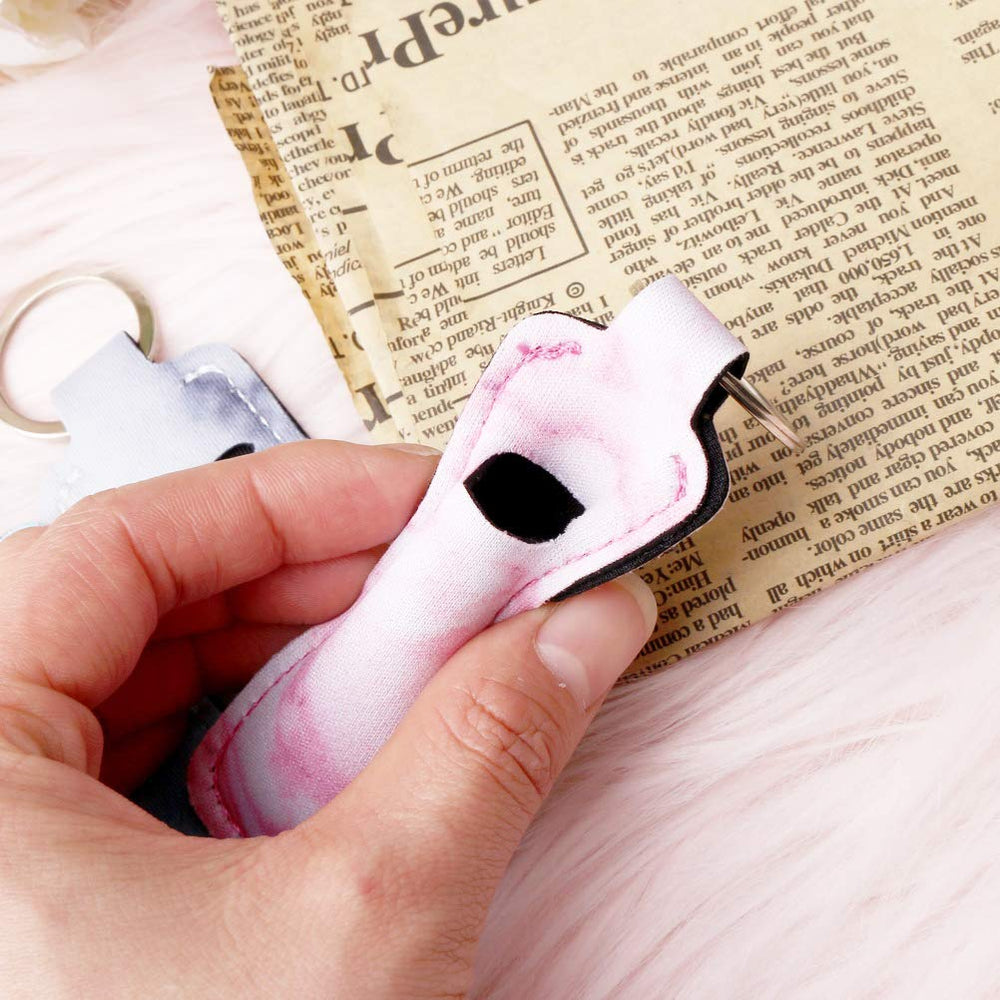 Pengxiaomei llavero de mármol rosa, accesorio práctico.