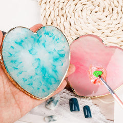 Pengxiaomei paleta de uñas azul para mezclas precisas y acabados uniformes
