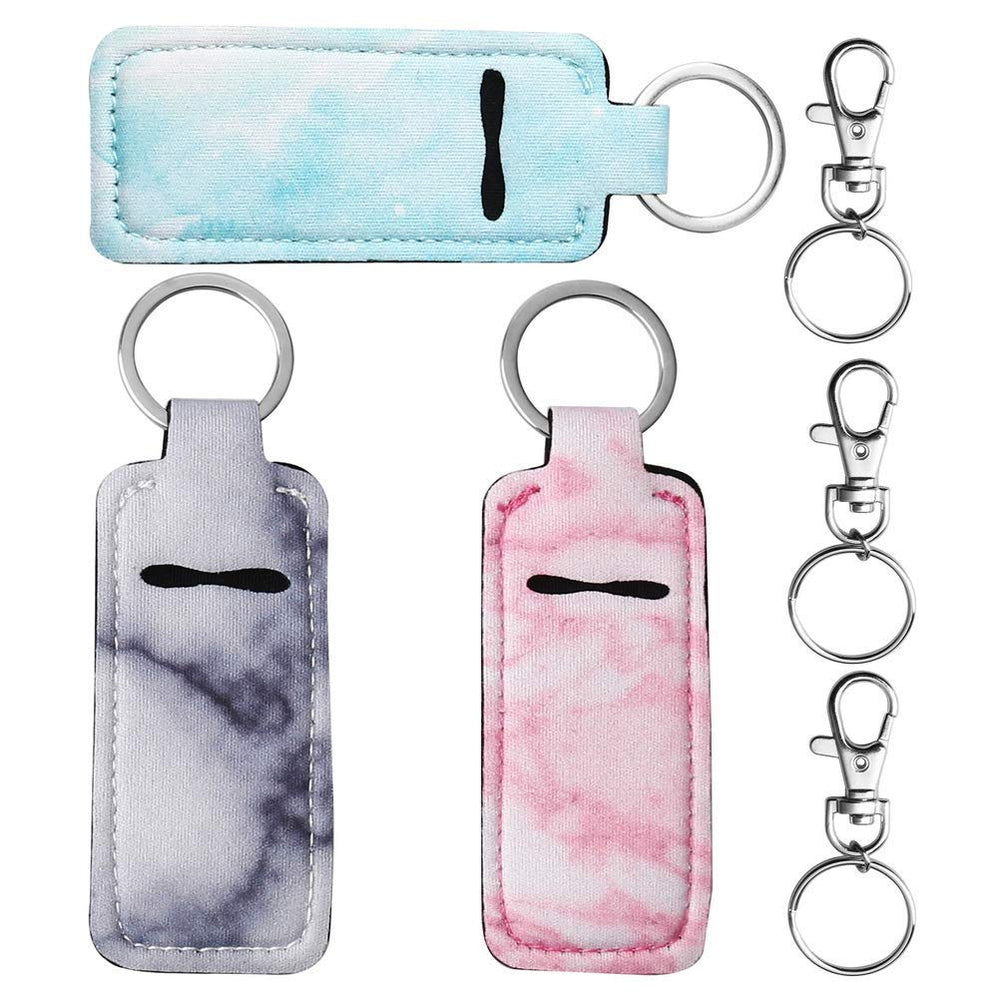 Pengxiaomei portabálsamo de mármol rosa, práctico para bolso.