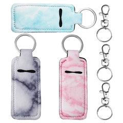 Pengxiaomei portabálsamo de mármol rosa, práctico para bolso.