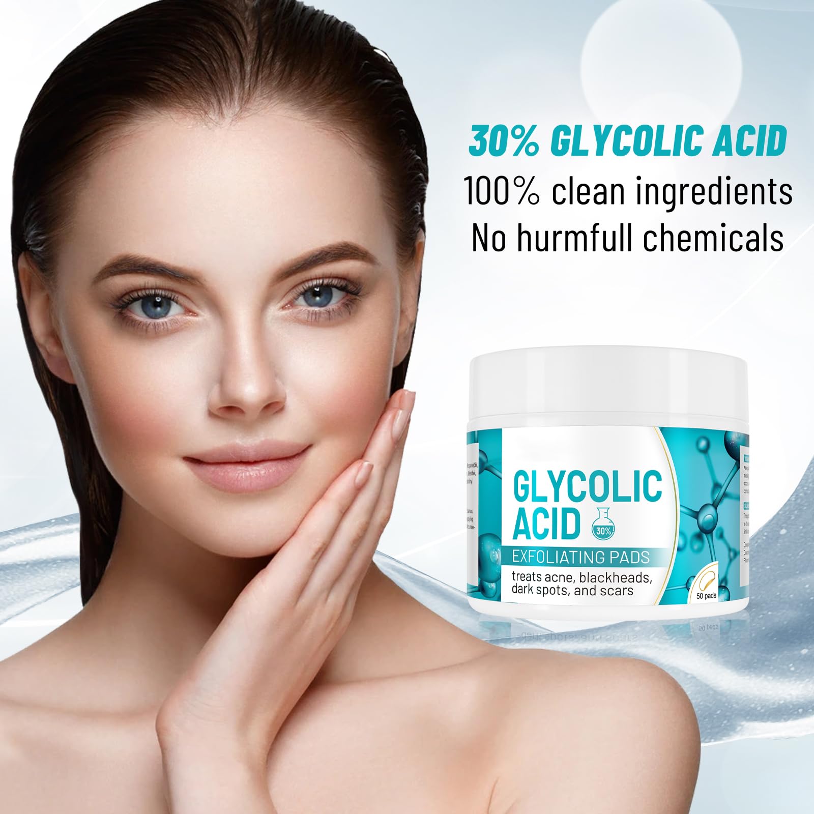 PEPHUCA tratamiento para acné con ácido glicólico y frescura facial.