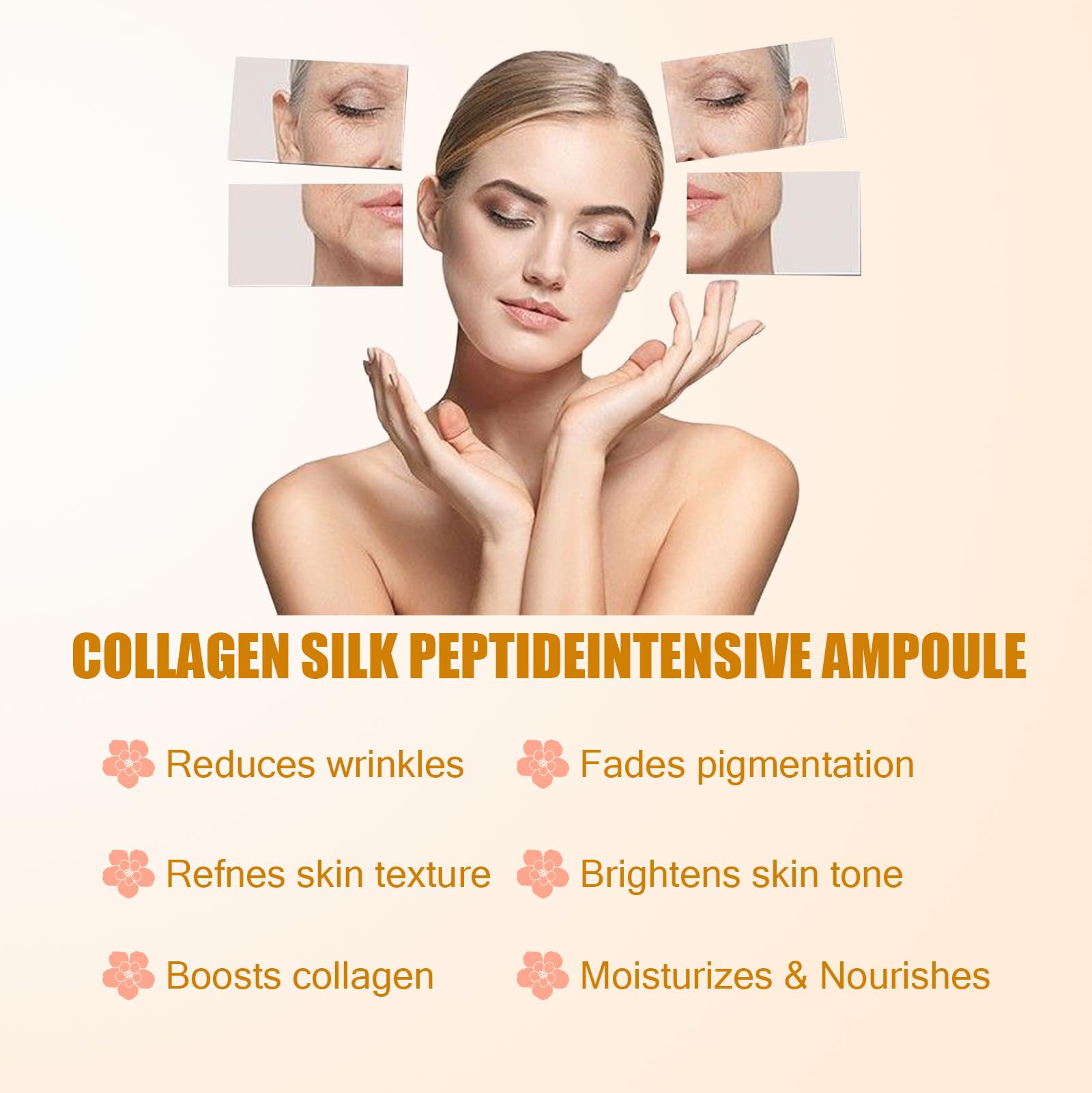 Contorno facial más definido con la Ampolla Intensiva de Péptidos de Seda.