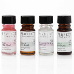 Perfect Formula Nail Essentials Kit gel rosa fortalece uñas y brillo natural