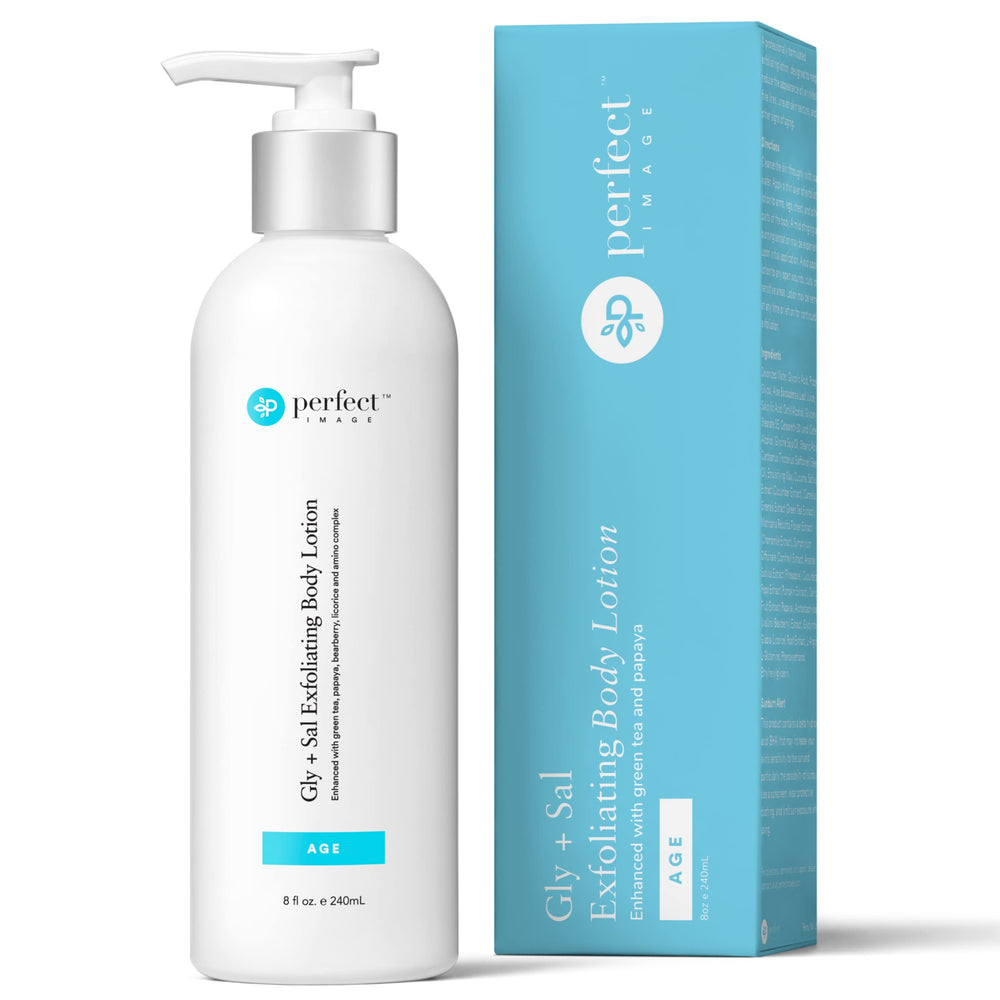 Perfect Image Gly-Sal lotion corps exfoliante sur peau lisse et hydratée