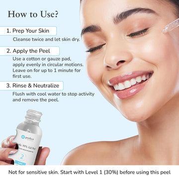 Perfect Image Glycolic 50% Gel Peel con té verde, piel más calmada