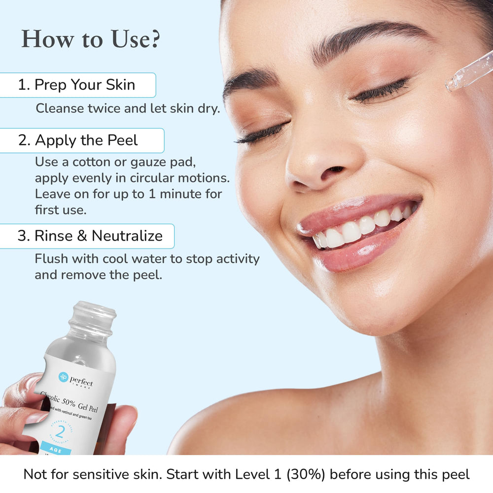 Perfect Image Glycolic 50% Gel Peel con té verde, piel más calmada