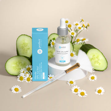 Applying the Perfect Image Glycolic Gel Peel in a skincare routine for brighter skin.