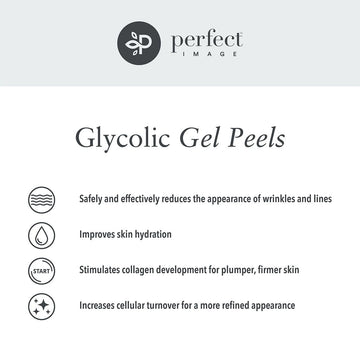 Sleek packaging of Perfect Image Glycolic Gel Peel for spa-like care at home.