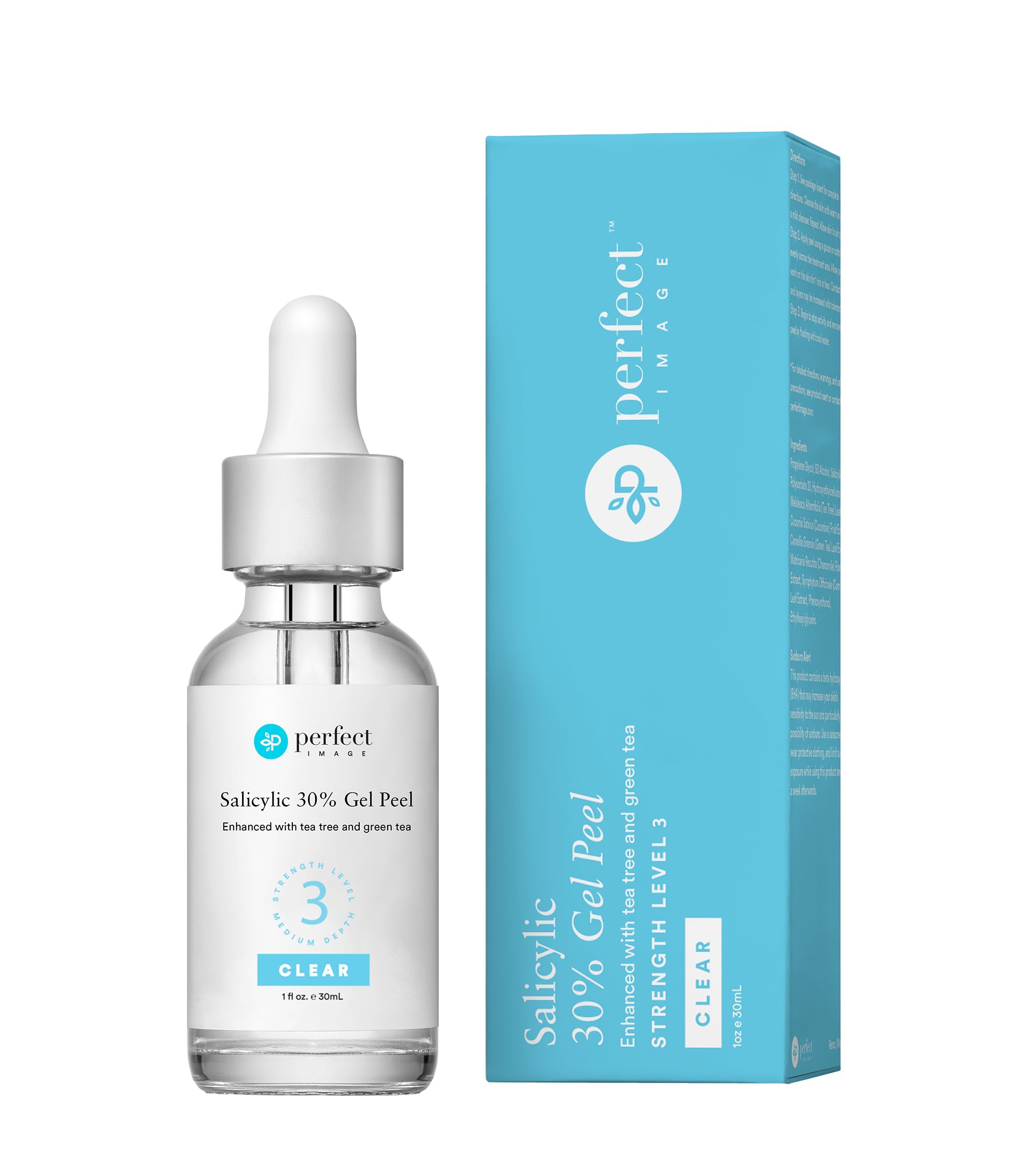 Perfect Image gommage salicylique – bouteille pour purifier les pores et réguler le sébum.