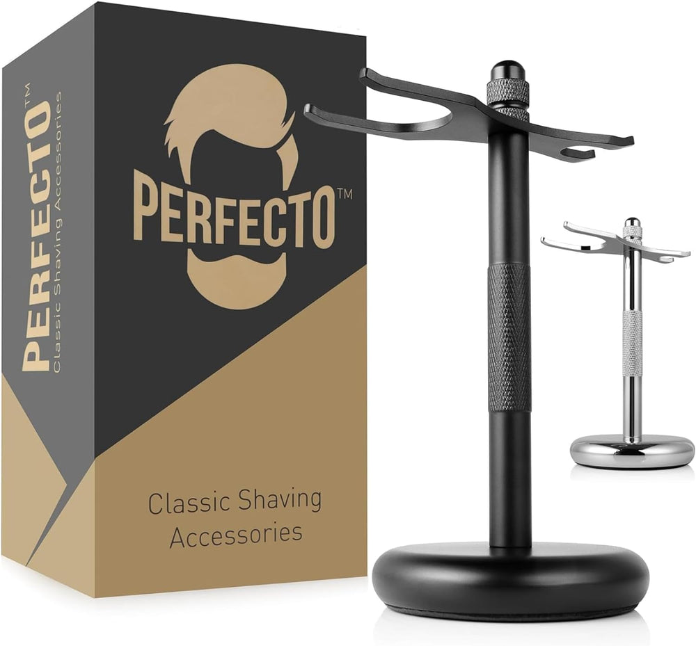Perfecto Deluxe soporte-brocha-maquinilla para secado al aire y mayor orden