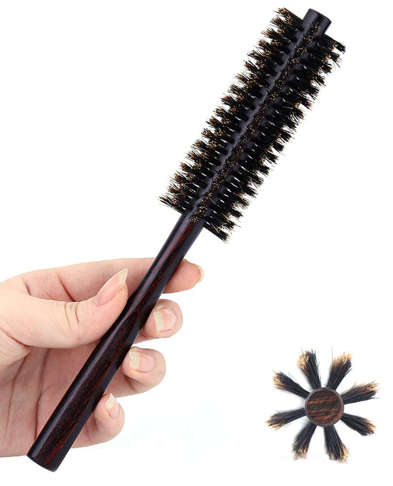 PERFEHAIR cepillo redondo pequeño con cerdas jabalí, ideal para distribución uniforme de producto capilar.