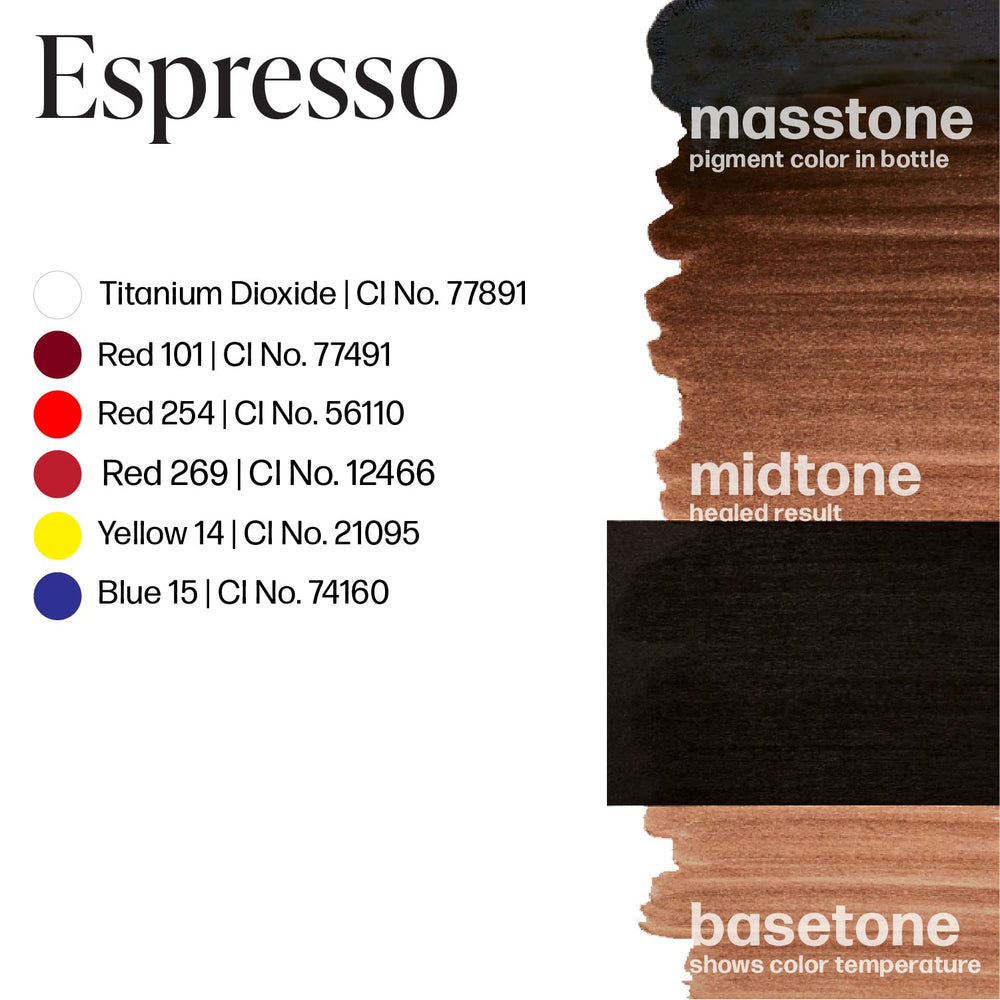 Perma Blend Espresso Brown: muestra de color para ajustar tonos de cejas.
