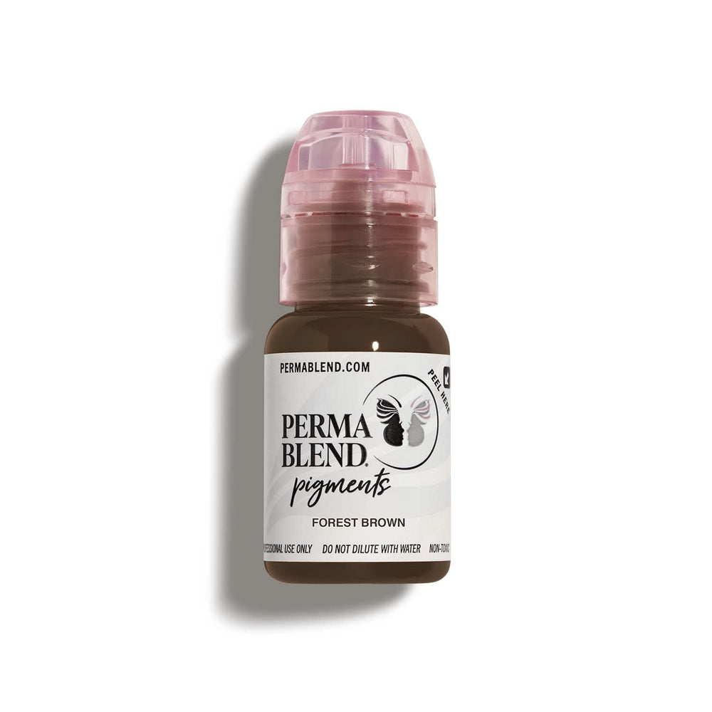 Perma Blend Forest Brown, frasco 0.5oz, pigmento para microblading con resultados consistentes.