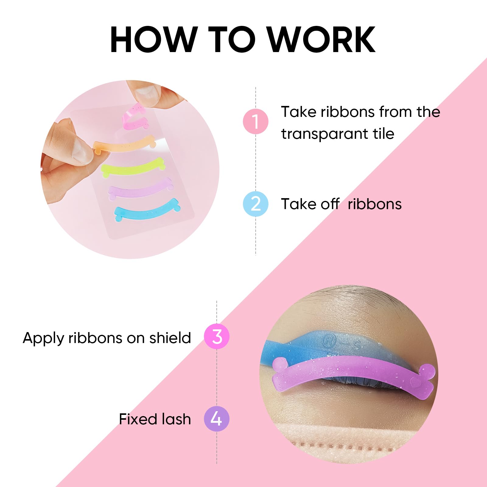 PERMANIA Lash Lift Ribbon: diseño curvado-ideal para encajar en rizadores estándar y lograr separación