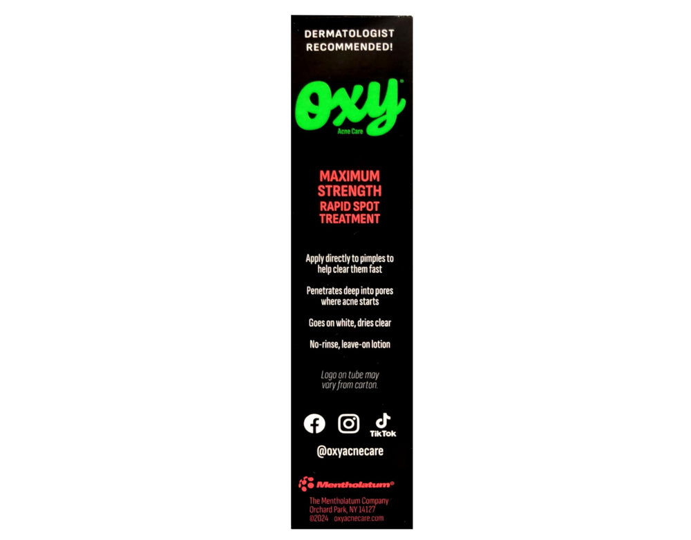 OXY con peróxido de benzoilo al 10% para imperfección localizada.