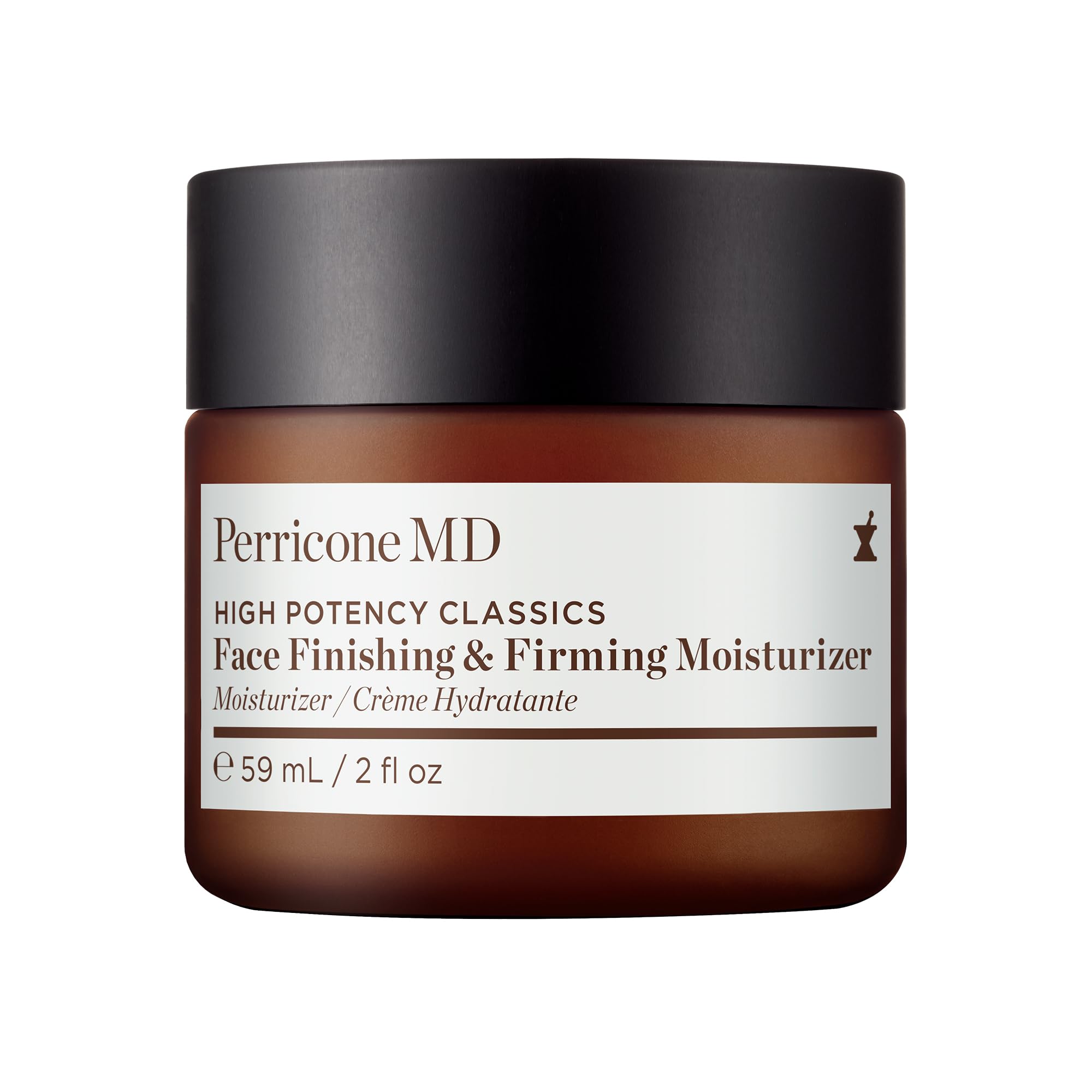 Perricone MD crema facial en frasco rosado, hidratación y brillo para la piel.