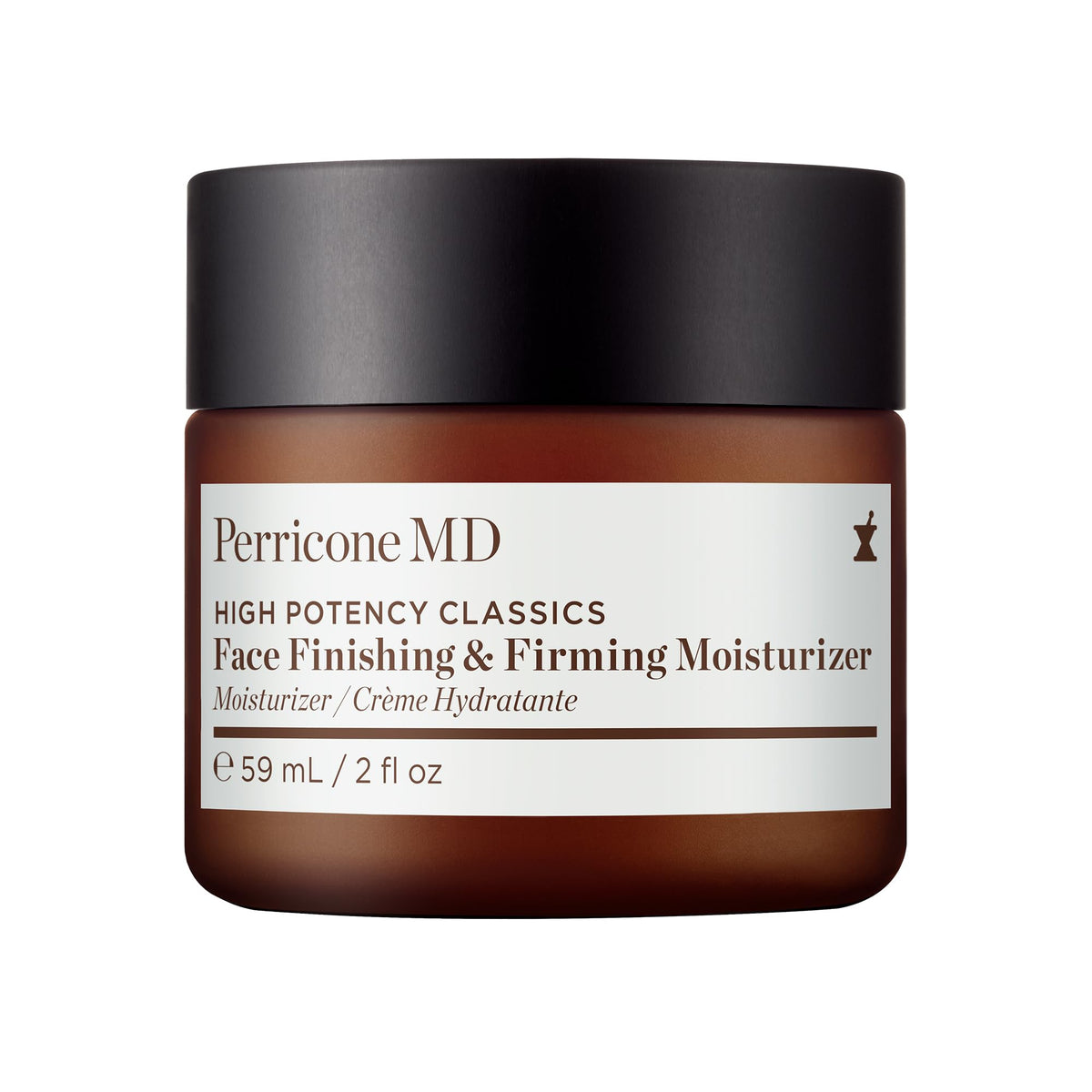 Perricone MD crema facial en frasco rosado, hidratación y brillo para la piel.