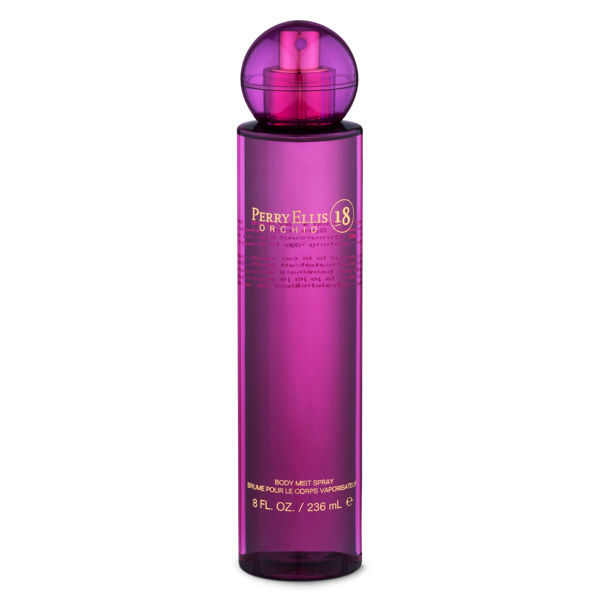 Perry Ellis 18 Orchid, atomizador-botella, aroma floral suave para uso diario.