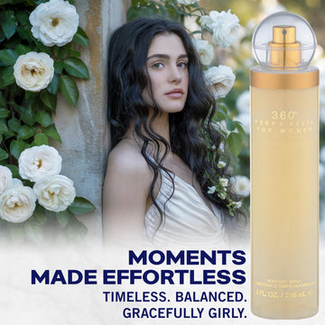 Perry Ellis 360° botella ergonómica para aplicación cómoda y rápida.