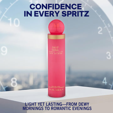 Envase de 200 ml de Perry Ellis 360° Coral para uso diario.
