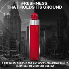 Embalaje de Perry Ellis 360 Red, presentación elegante para regalo.