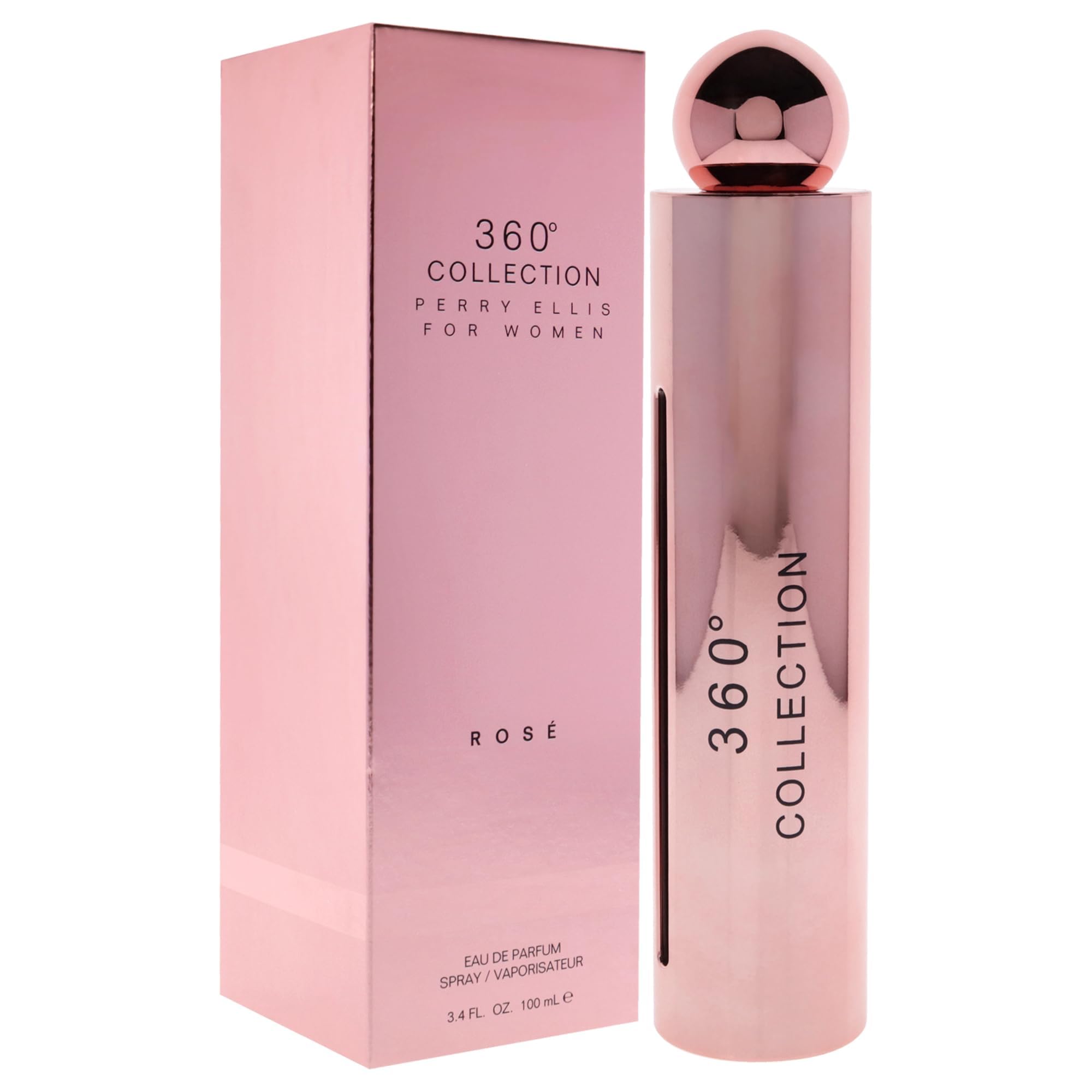 Perry Ellis 360 Rose, diseño de envase para realzar la elegancia diaria.