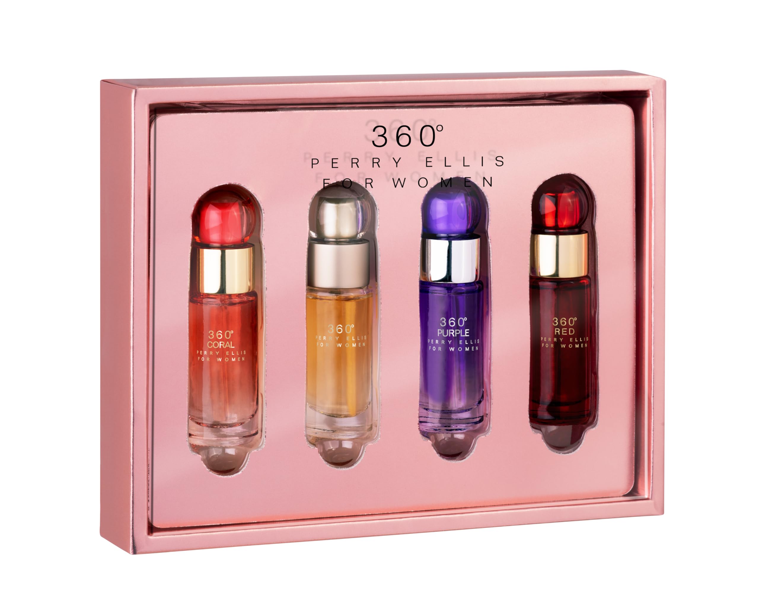 Perry Ellis 360° Women mini set: frascos de viaje para uso diario.