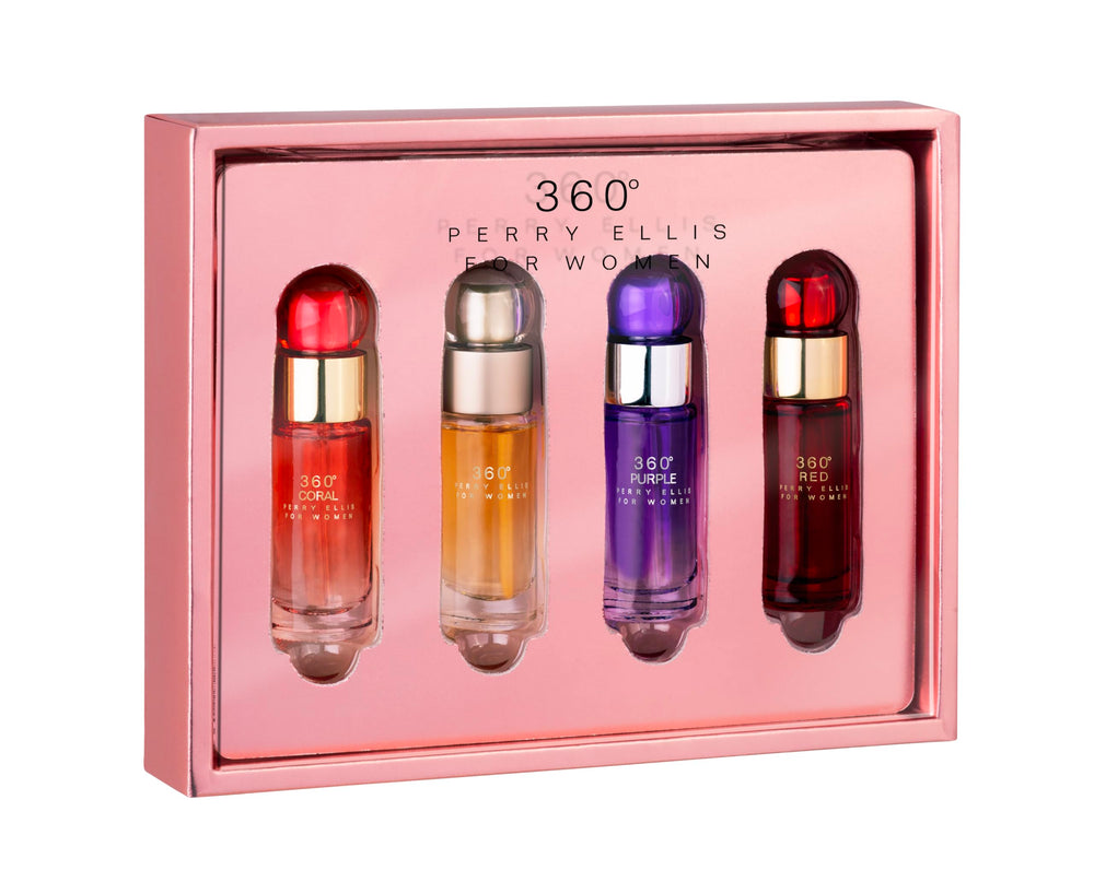 Perry Ellis 360° Women mini set: frascos de viaje para uso diario.