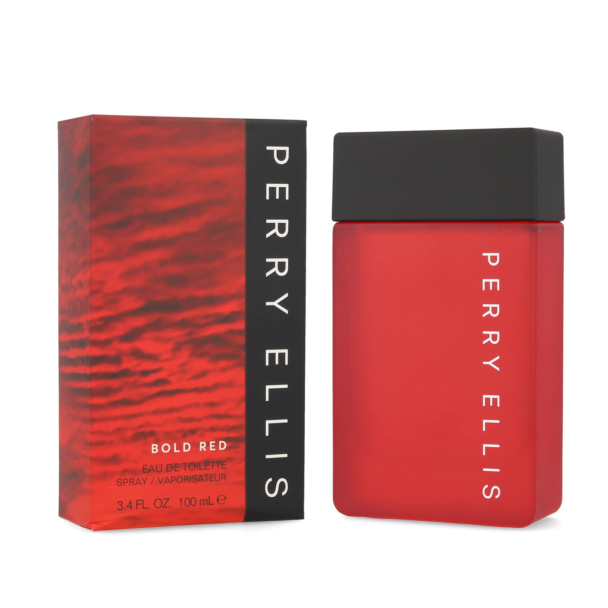 Perry Ellis Bold Red para hombre, frasco elegante, ideal para uso diario y confianza