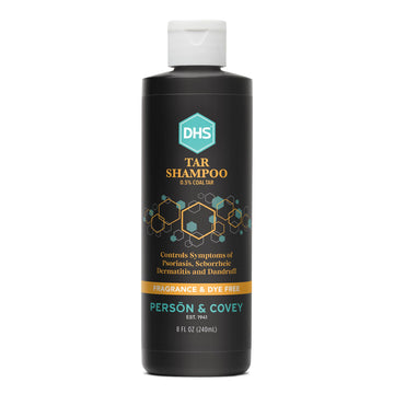Person & Covey DHS Tar Shampoo: botella de 8 oz lista para uso diario, combate la caspa