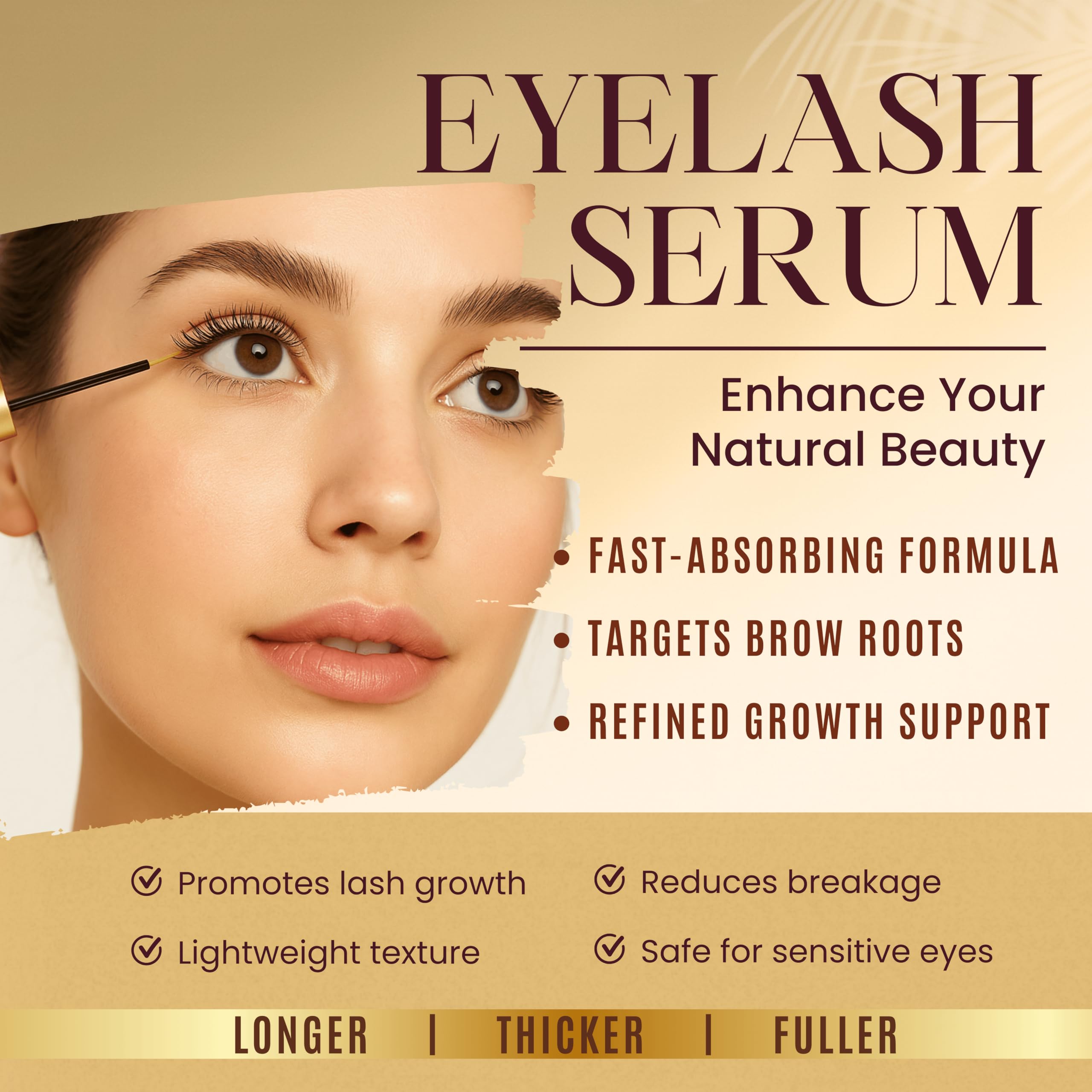 Sérum Persona Beauty contient biotine et peptides pour cils plus forts.