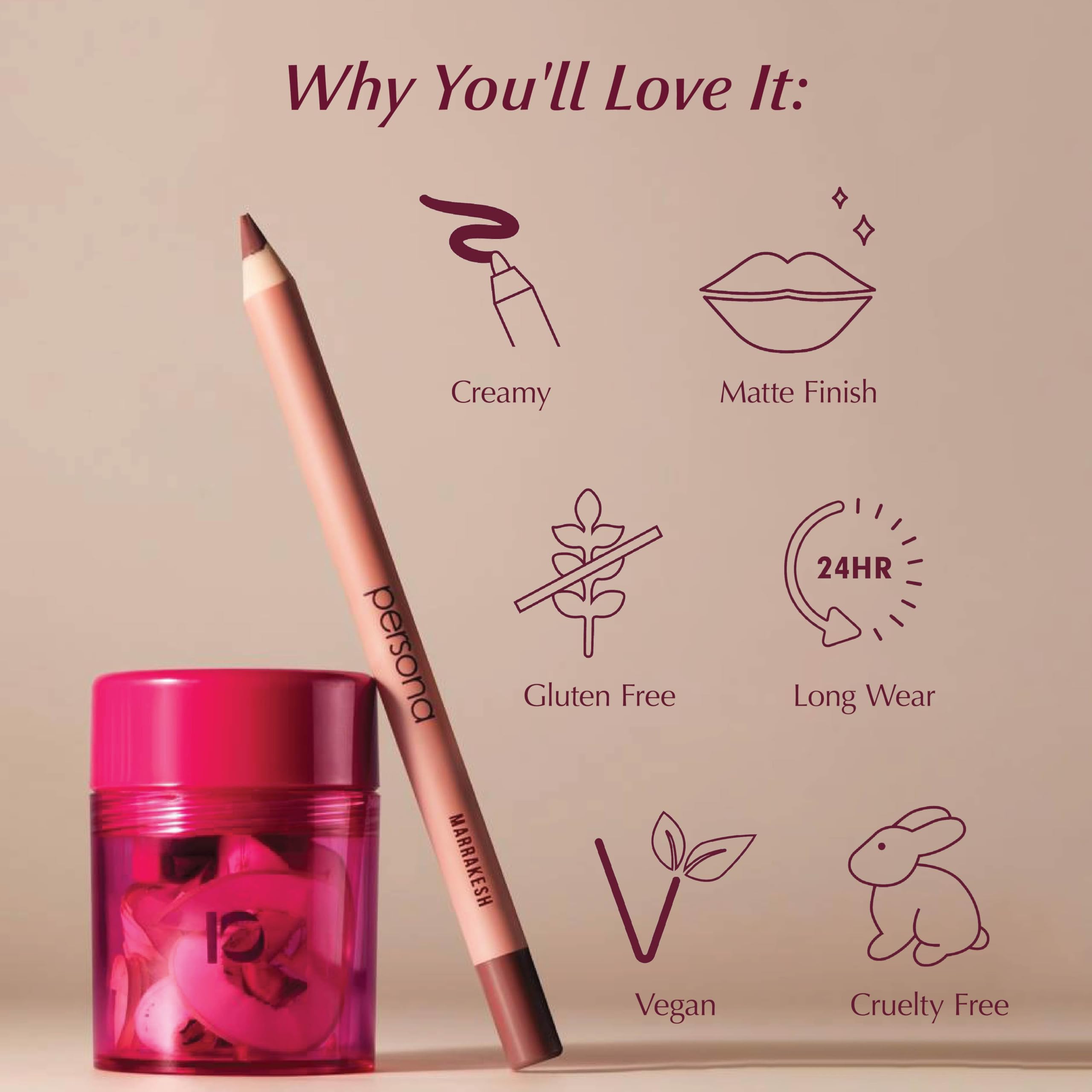 PERSONA Lip Liner: delineado natural para realzar la forma de labios