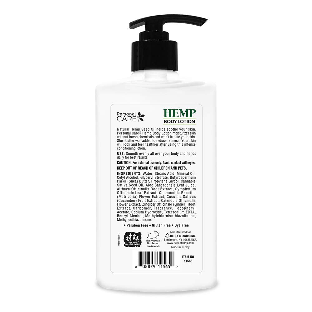 Aplicación suave de la loción de cáñamo Personal Care para uso diario.