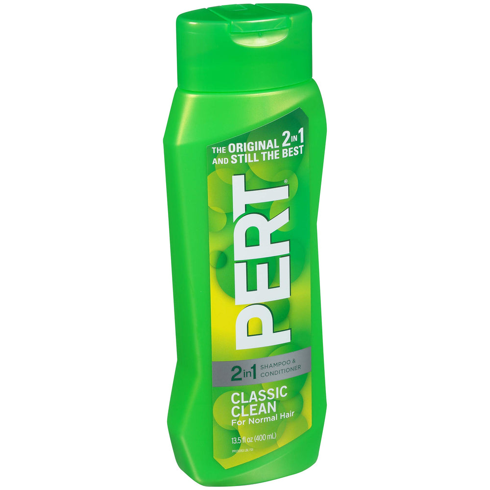 Pert 2-en-1 Classic Clean, conçu pour cheveux normaux, routine pratique.