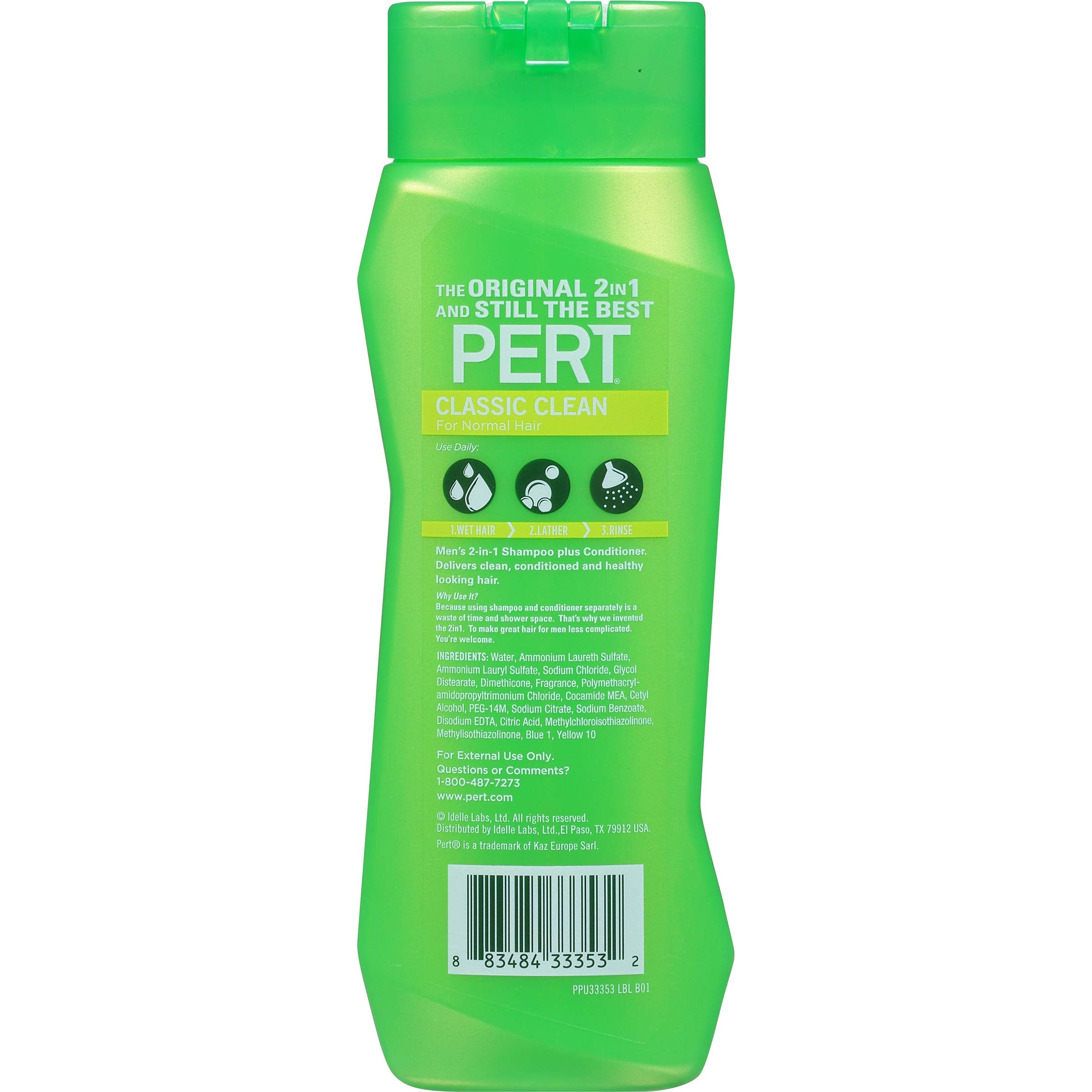 Pert 2-en-1 Classic Clean, emballage facile à manipuler pour la maison.