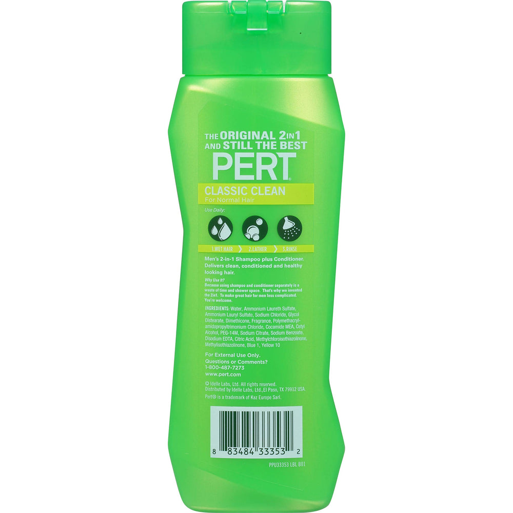 Pert 2-en-1 Classic Clean, emballage facile à manipuler pour la maison.