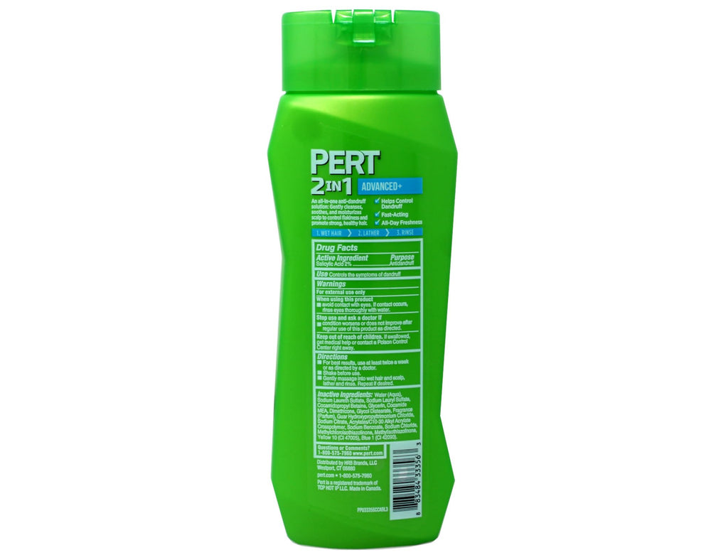Pert con ácido salicílico 2 en 1: enfoque en ingredientes para cuero cabelludo.