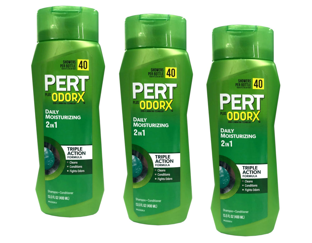 Cabello normal con Pert Plus 2 en 1 listo para peinar.