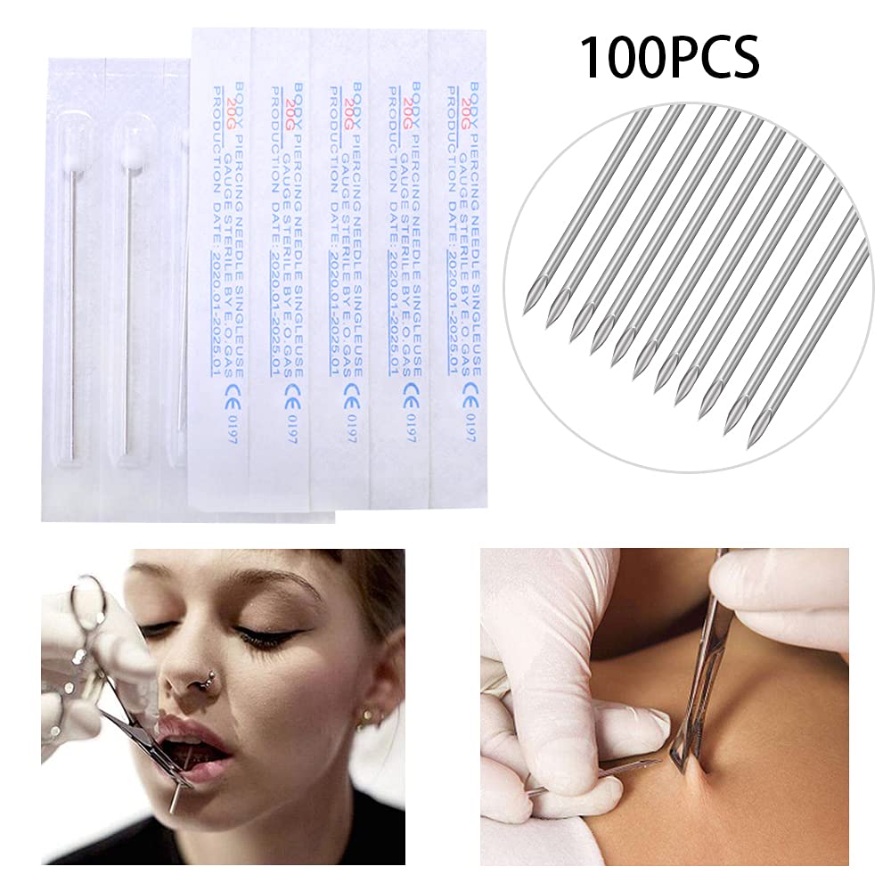 Agujas Peslief para piercing lengua, 14G, precisión para profesionales