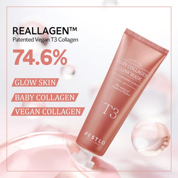 Textura suave de PESTLO Baby Collagen Glow Mask para hidratación