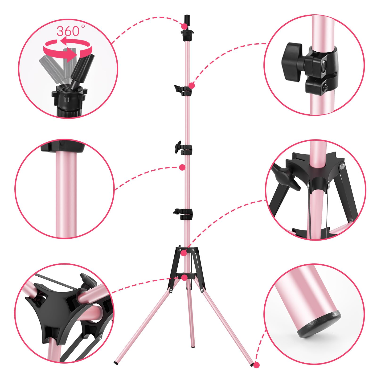 Pet Baby base estable para cabeza de maniquí, compatible con cabezas y pelucas