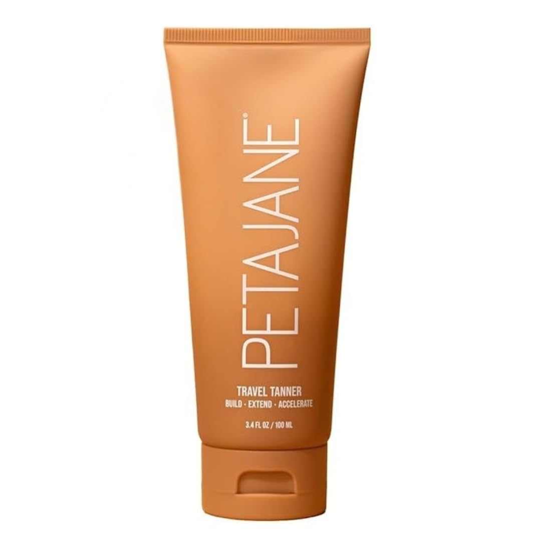Peta Jane Tan Extender Lotion en bote, hidratación suave para una aplicación cómoda.
