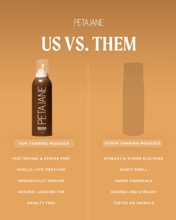 Textura ligera de Peta Jane Ultra Dark Mousse facilita la distribución uniforme.