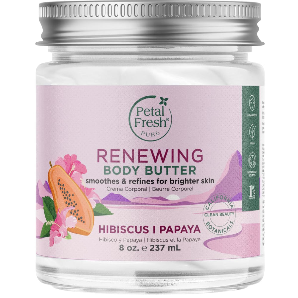Petal Fresh manteca corporal hibisco papaya, hidratación profunda para piel suave