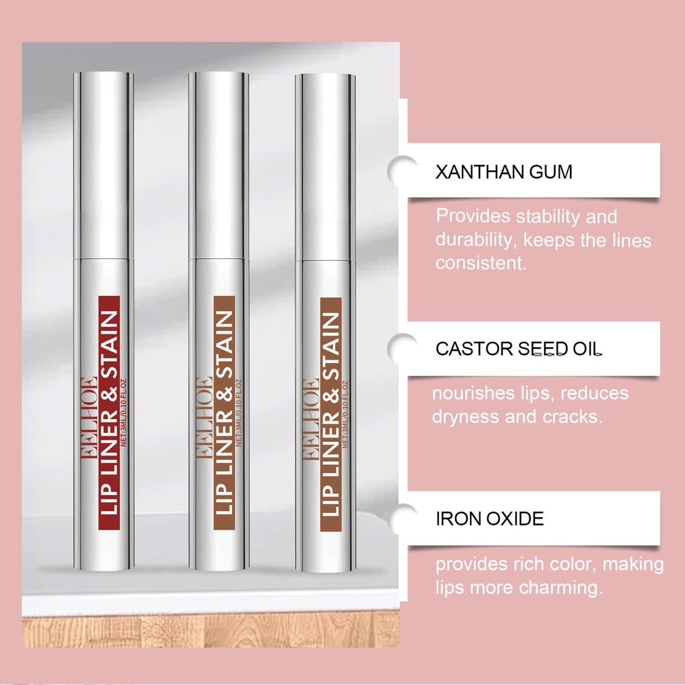 Petansy delineador labial removible 3 colores para aplicación precisa